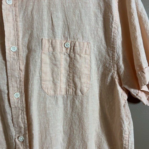 Bruno linen blend peachy coloured shirt. B6 - Picture 2 of 6